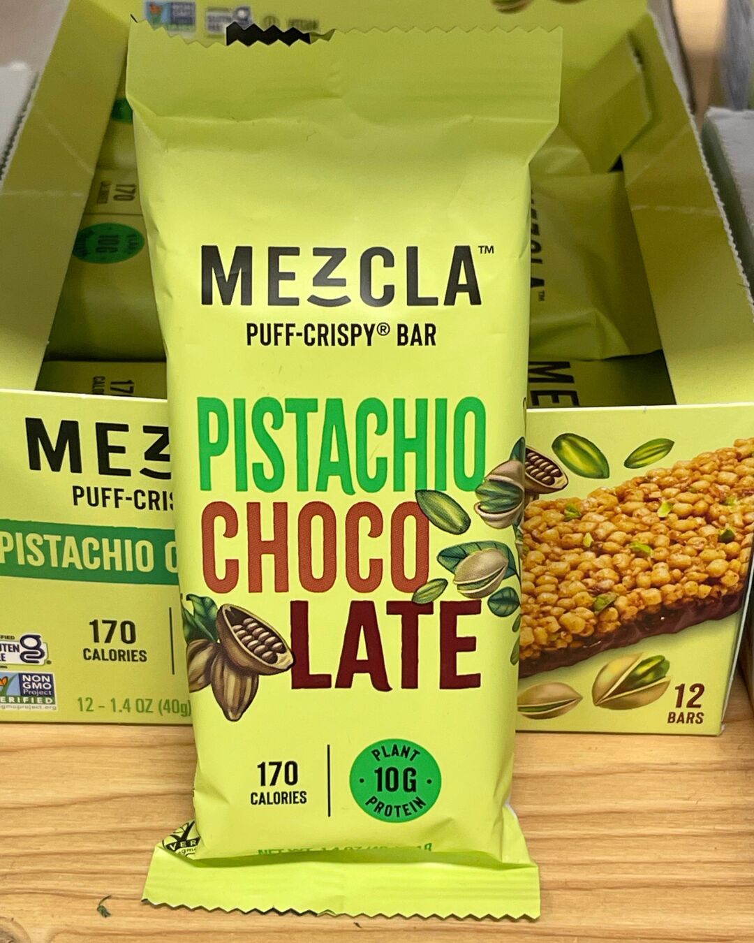 Pistachio Chocolate Puff-Crispy Bar - 1.4 OZ