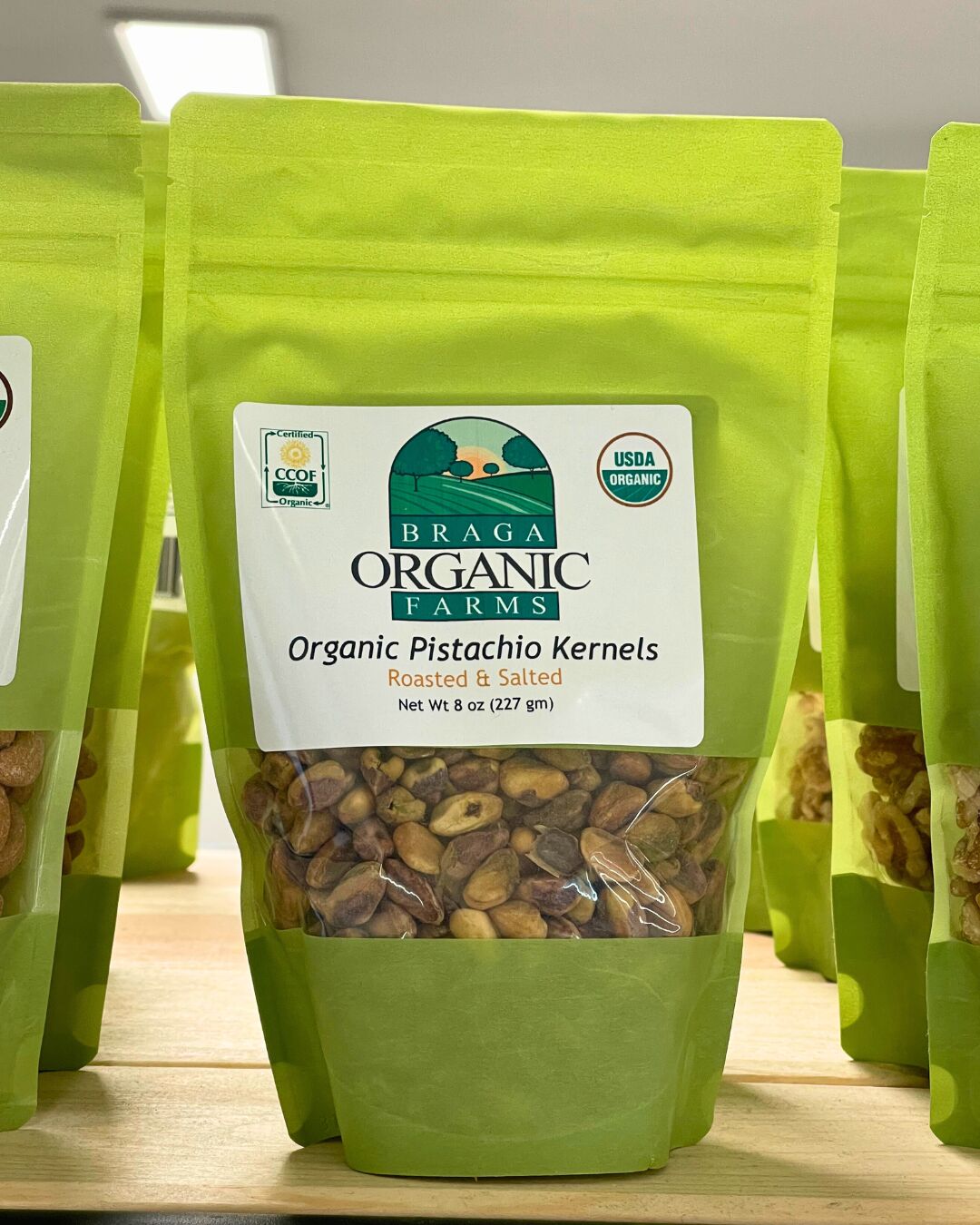 Organic Roasted & Salted Pistachio Kernels - 8 OZ