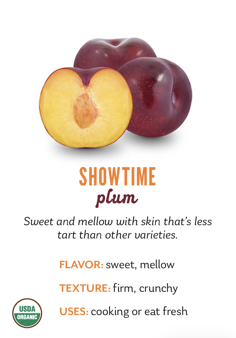 Organic Showtime Plums - PINT