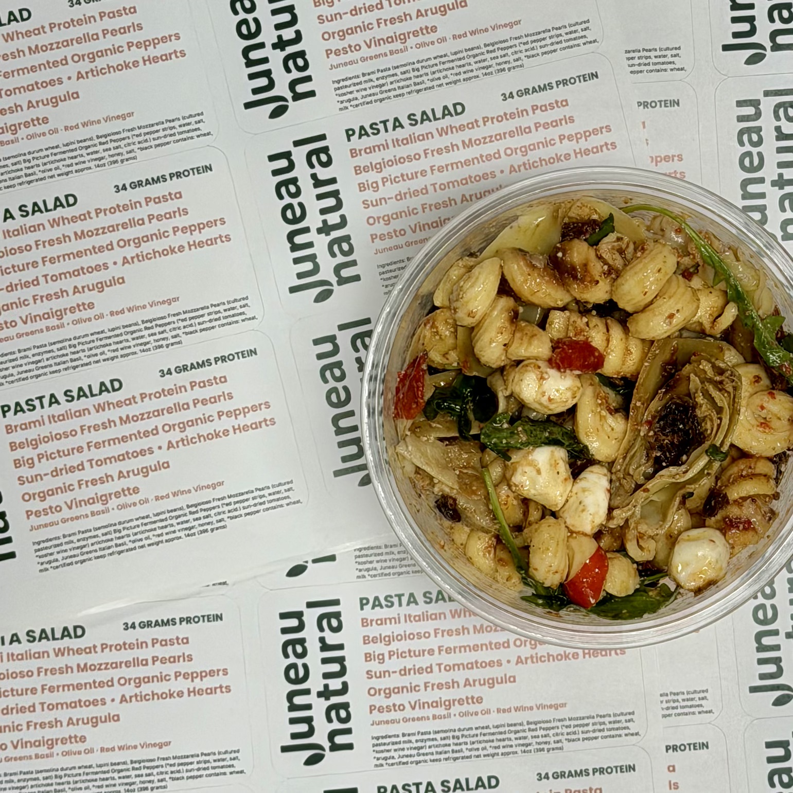 Juneau Natural Sun-dried Tomato Pesto Pasta Salad - 16 OZ Deli Container